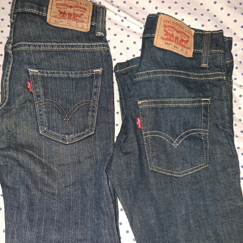 Boys Levi's 511 Bundle 2 pairs sz 8. Like new